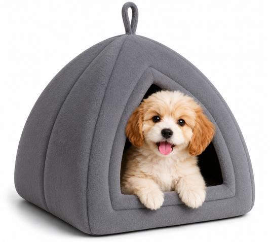 PawVanta™ CozyCave Pet House – Soft & Warm Hideaway Bed for Cats & Small Dogs