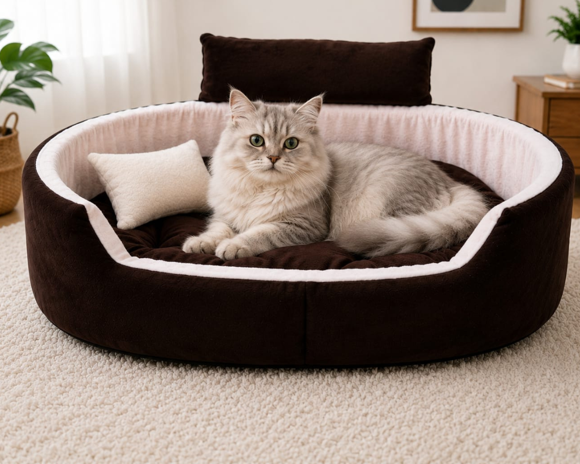 PawVanta™ CozyNest Plush Pet Bed – Ultra-Soft Comfort Sofa for Small Dogs & Cats