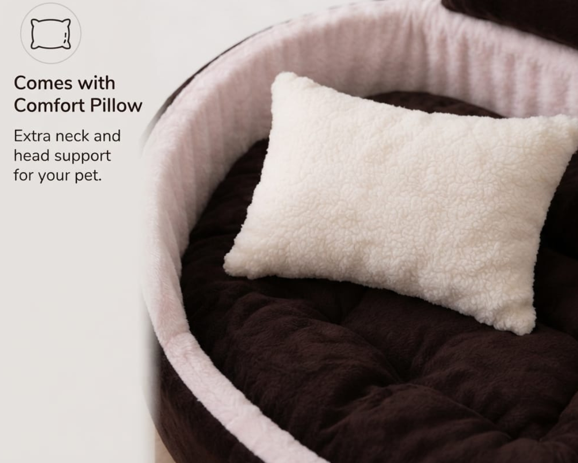 PawVanta™ CozyNest Plush Pet Bed – Ultra-Soft Comfort Sofa for Small Dogs & Cats